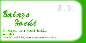 balazs hockl business card